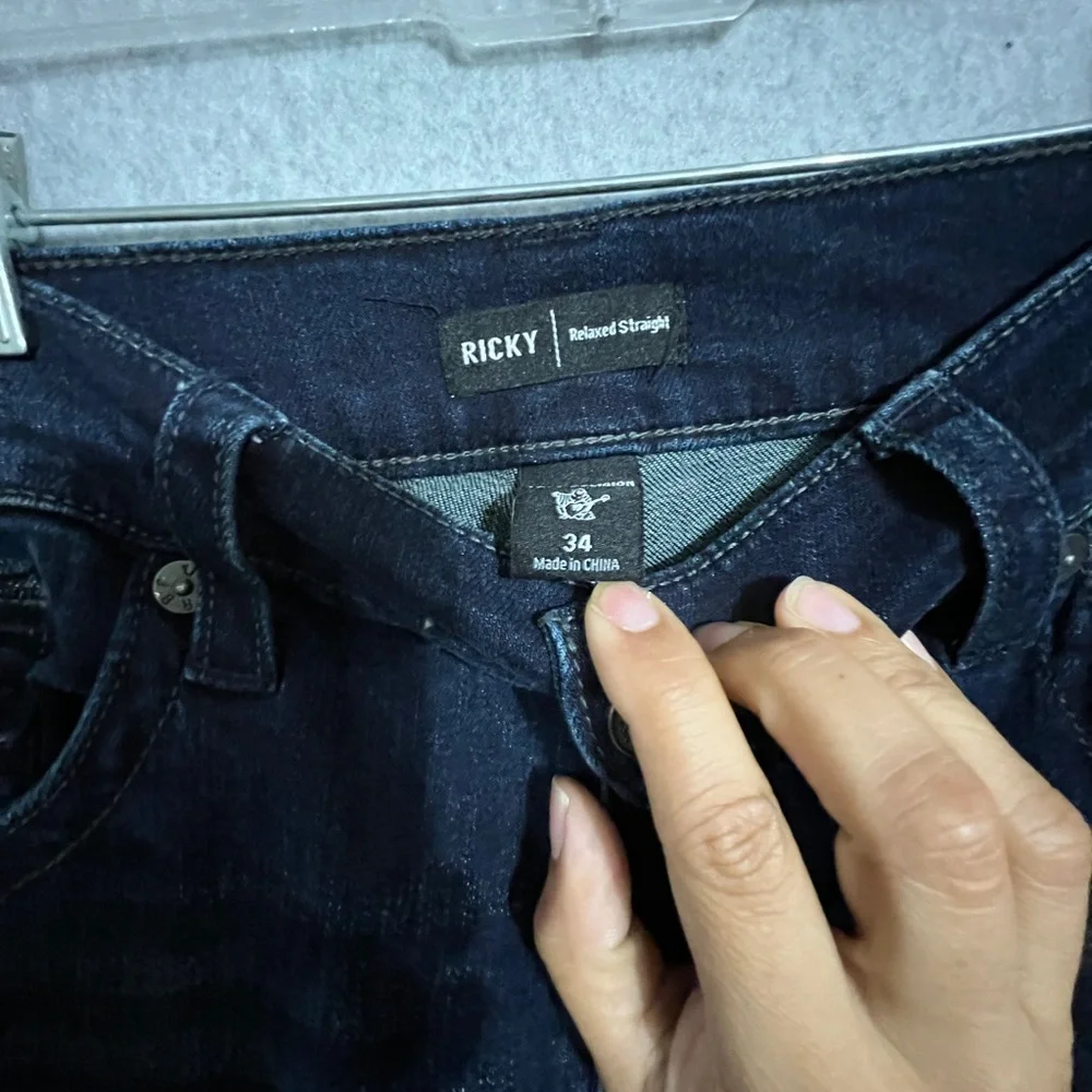Men's Dark Wash Slim Fit Jeans - True Religion Ricky